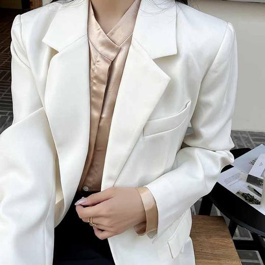 顺丰包邮洛诗琳45213翻驳领韩系西装气质优雅高级感上衣53032 商品图4