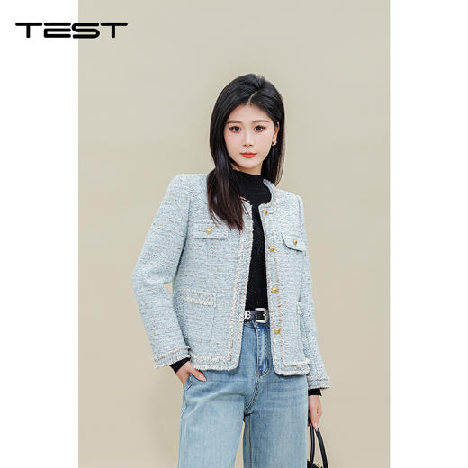 春上新时尚清新气质高级感短呢外套2251047 商品图1