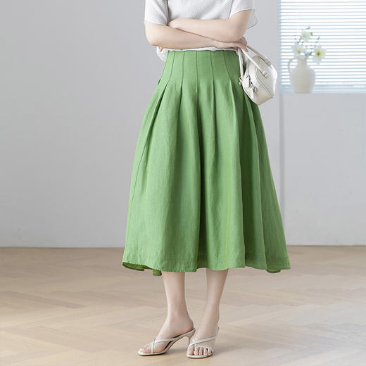 （老板私服改版）火桐hooton重磅亚麻赫本裙YT1032 商品图4