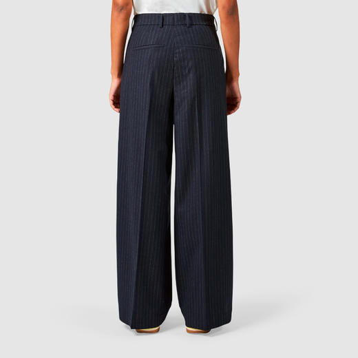 PHILIPPE MODEL 女士条纹羊毛休闲裤 蓝色 PLRD FP10 09 商品图2