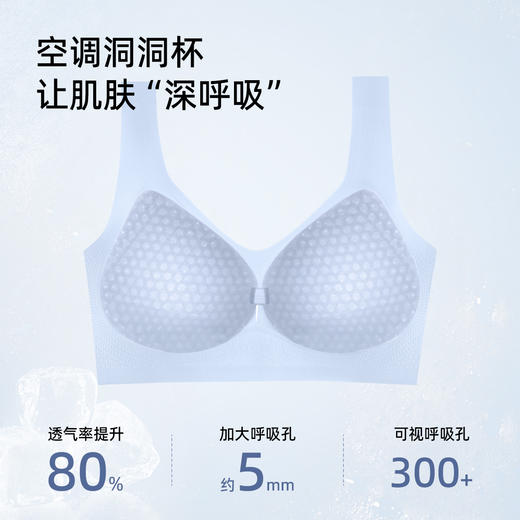 熳洁儿 凉感无痕内衣裸感软支撑透气洞洞杯宽肩带背心式文胸25251511 商品图4