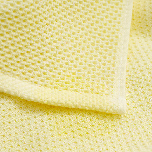 彤橙富安娜（FUANNA)清韵系列素色纯棉蜂窝毛方浴三件套(黄) 商品图5