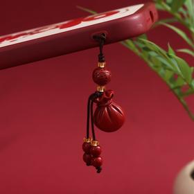 朱砂紫金砂手机链挂饰挂绳汽车钥匙扣挂件男女简约挂饰 批发