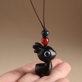 特惠钥匙扣挂件汽车路平钥匙情侣挂饰一路小鹿手机链吊檀木男女坠