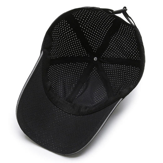 夏季速干棒球帽男士网眼透气遮阳帽三明治帽檐鸭舌帽反光帽子批发 商品图3