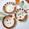 趣奇饼干陶瓷家用餐盘 创意深盘菜盘汤盘高颜值卡通意面盘沙拉盘 商品缩略图0