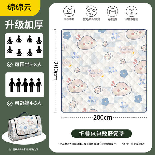 【新款野餐垫】户外露营野餐坐垫 公园春游防潮垫 防水野餐垫 沙滩露营垫  商品图13