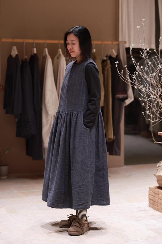 黄阿福｜羊毛亚麻无袖连衣裙 商品图4