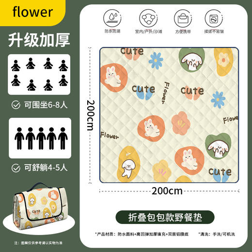 【新款野餐垫】户外露营野餐坐垫 公园春游防潮垫 防水野餐垫 沙滩露营垫  商品图7