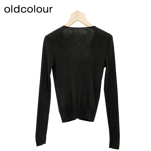 Oldcolour春季新品时尚纯色气质百搭通勤毛织套头衫P12052203 商品图3