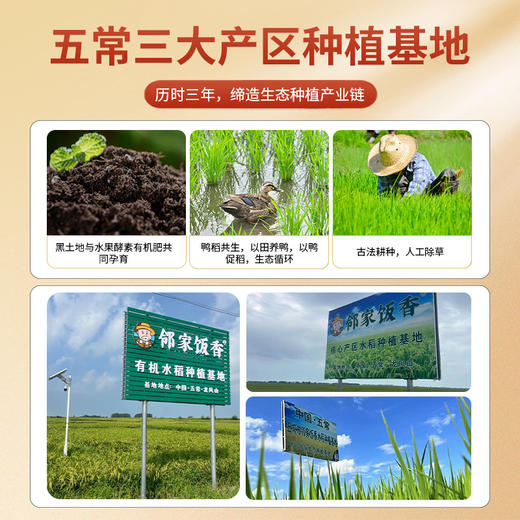 邻家饭香 一级.二级五常大米 5kg.2.5kg/袋  黑土地种植 一年一季 真空双层包装 商品图3