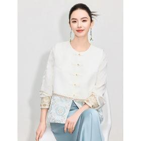 【自】全新升级【铂金会员247/天猫329/差价82】(42906) 洛诗琳复古新中式轻国风拼接设计感马甲2025春季新款上衣女