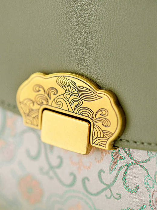 非遗宋锦包包女新中式国风，手提妈妈包重锻桑蚕丝单肩斜挎包KM-0148-M6 商品图3