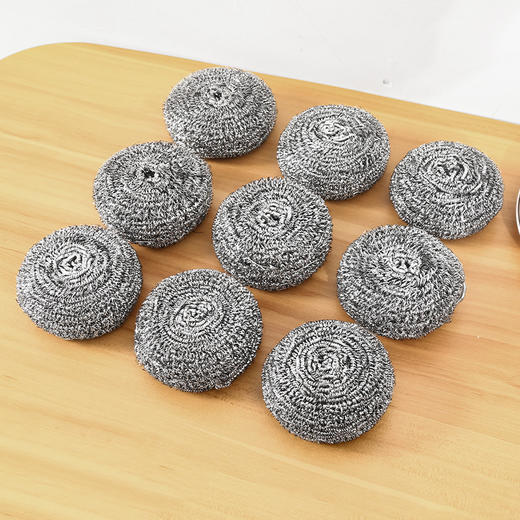 【秒杀❗️9.9抢12个🔥钢丝球】球体软硬适中，不伤器具，清除顽固污渍！家用大号清洁球厨房洗碗刷锅刷碗棉清洁刷 商品图2