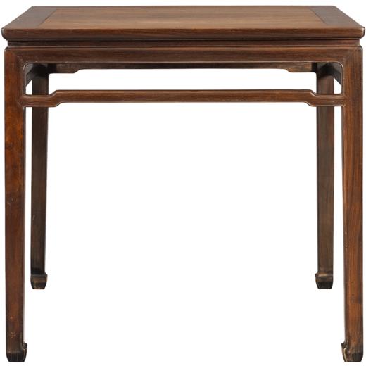 清中期 红木束腰罗锅枨马蹄腿八仙桌 商品图5