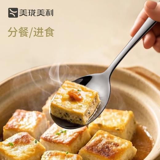 美珑美利kitchenlite304不锈钢分餐勺吃饭勺汤匙调羹长柄勺 商品图1