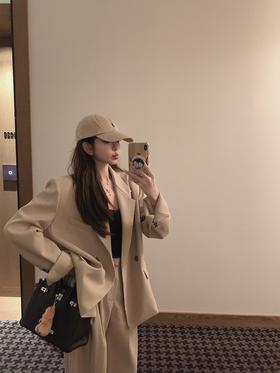 金蘑菇菇 soho的一个午后/进口面料抗皱西装外套 通勤职业套装女