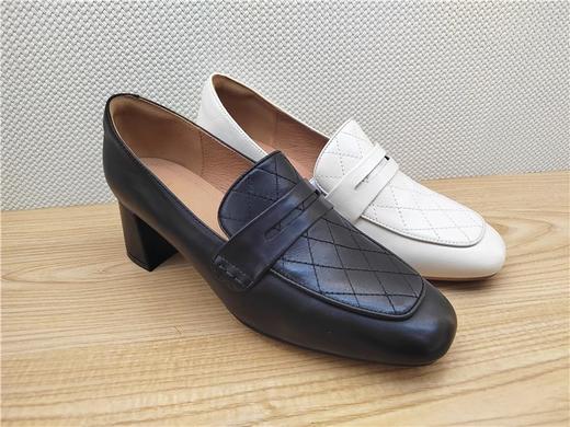 豪行新款22373112真皮时尚休闲中跟女鞋单鞋皮鞋 商品图5