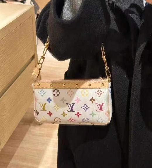 新款现货秒发    驴家白三彩村上隆再版系列PochetteAccessoires手袋链条小包（HH） 商品图2