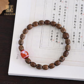 天然芽庄红土沉香桶珠 沉水级 6.6mm*22颗 4.6克 SP10723