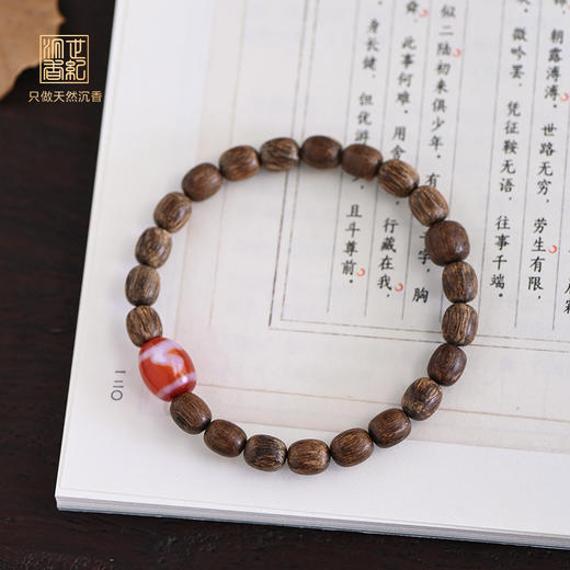 天然芽庄红土沉香桶珠 沉水级 6.6mm*22颗 4.6克 SP10723 商品图0