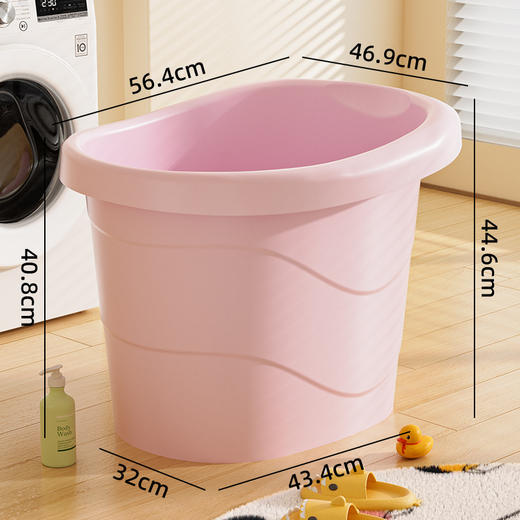 【双层锁温洗澡桶，尽享沐浴时光】儿童塑料沐浴桶 可坐儿童洗澡盆 宝宝加厚卫生间泡澡大浴桶 婴儿浴盆-QQ 商品图9