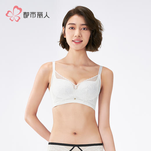 都市丽人凉感WISECOOLB杯常规内衣薄蕾丝无钢圈常规文胸LBH2B5 商品图1