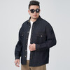 【DYG】大依优型薄款牛仔衬衫外套大码男装春夏新款翻领夹克纽扣开衫男胖子上衣加肥加大潮流 商品缩略图1