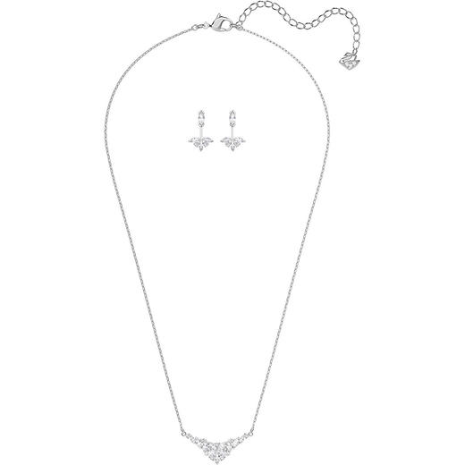 Swarovski 施华洛世奇三角花水晶项链耳环套装 商品图4