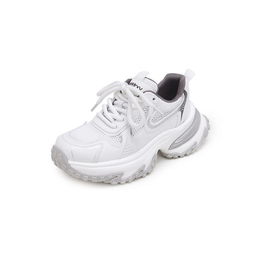 westory春秋新款休闲厚底轻便舒适圆头百搭老爹鞋板S24CM74431 商品图1