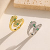 微镶锆石双头蛇戒指女轻奢高级感蛇形个性食指戒小众设计感指环潮 商品缩略图1