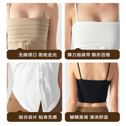 跃牌【海听系列】韩版辣妹修身显身材内搭系扣压轴抹胸女性感美背XC51 商品图3