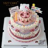 1027CAKE |Hello Kitty 小公主粉色系 复古裱花 商品缩略图0