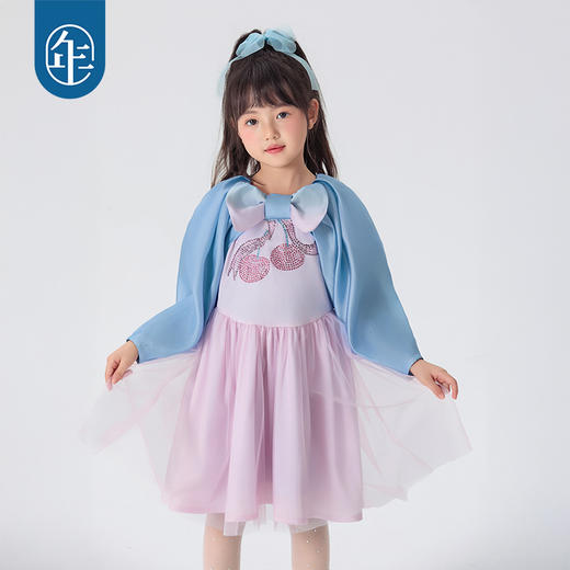 年衣童装2025年春季新款儿童女孩公主裙礼服莫奈日落连衣裙 商品图0