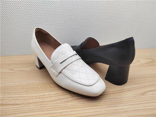 豪行新款22373112真皮时尚休闲中跟女鞋单鞋皮鞋 商品图3