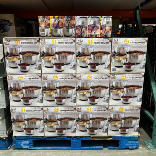 Miu不锈钢盆四件套～欧范儿容器，美国🇺🇸直邮特价458元🉐包税包邮到手了🔥都是优质的不锈钢制成无毒，用的安心，经久耐用，不生锈 商品图8