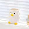 可爱鸭子刷牙杯子洗漱杯套装情侣一对家用漱口杯陶瓷创意牙刷牙缸 商品缩略图4