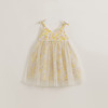 【马克珍妮 芦芙】夏装新款 女童碎花蝴蝶结吊带网纱连衣裙230003 商品缩略图1