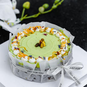 烤爱·生日蛋糕系列·开心果巴斯克芝士蛋糕·开心果芝士·下午茶聚会生日节日【仅限深圳同城配送】