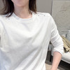 2025新款肩线前移直角肩圆领长袖白T！闭眼冲巨显瘦小休闲打底衫！ 商品缩略图3