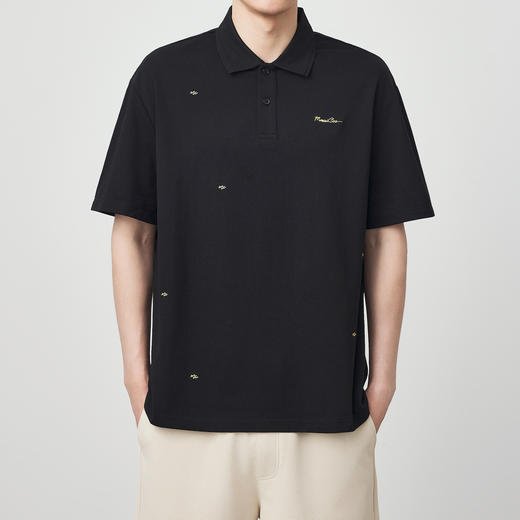 墨麦客男装吸湿速干凉感短袖polo衫男士2024夏季新款简约刺绣t恤 商品图1