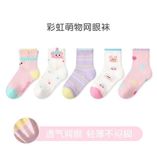 立体卡通动物网眼袜5双装 商品图13