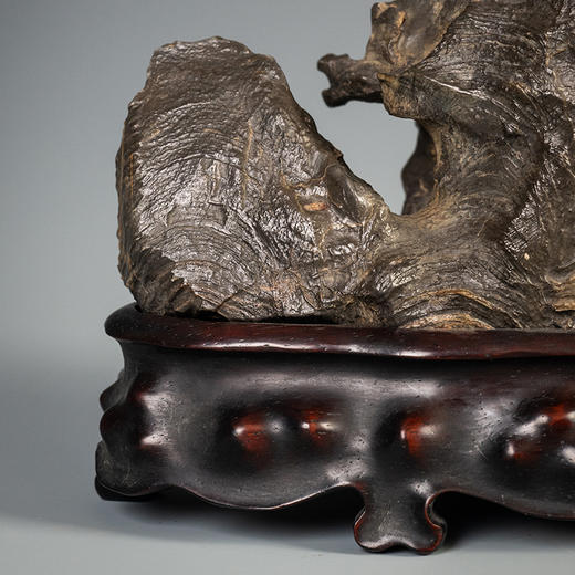 清 灵璧石文房赏石（红木座） 商品图3