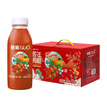 依能山楂陈皮混合果汁饮料 节日送礼礼盒350ml*15瓶 聚会整箱装 商品图1