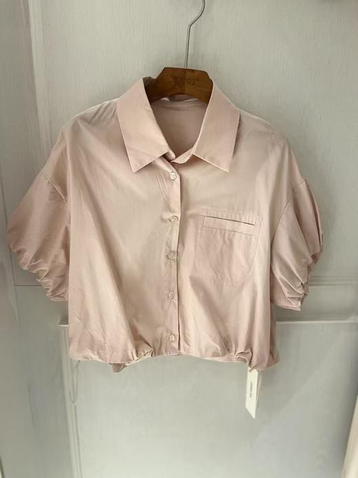 【门店同款】ENJOY夏季泡泡袖下抽绳衬衣 157462254 商品图0