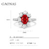 GAONAS 培育红宝石【矿工的眼泪】红花赤焰魅力贵气红色戒指10150JR 商品缩略图5