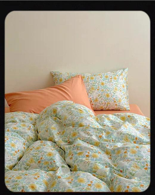 宜庭纯棉四件套+送纯棉提花大豆被一床 商品图2