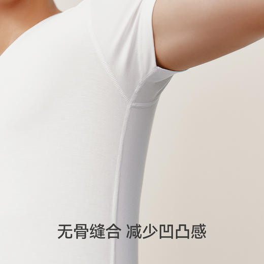 Threegun三枪 120支长绒棉V领短袖男衫-T20025A02 商品图6