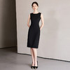IWY/经典黑色无袖连衣裙女气质百搭西装内搭套裙职业裙装工作服Q1257 商品缩略图1