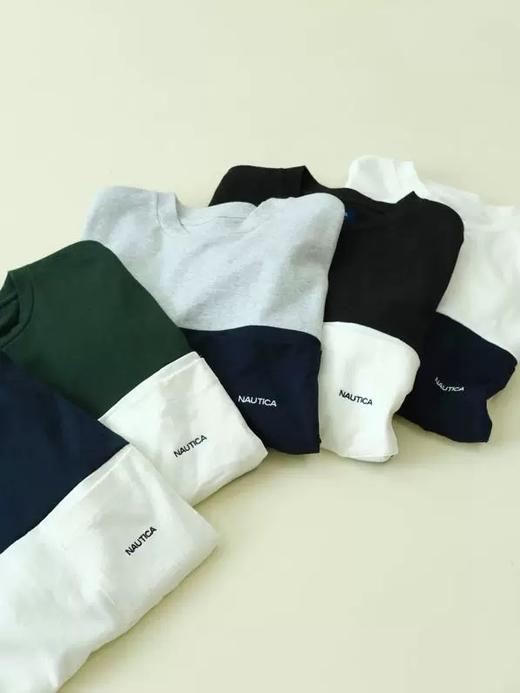 帆船长谷川 新款拼色圆领宽松口袋字母短袖T恤 NT-2702 商品图4